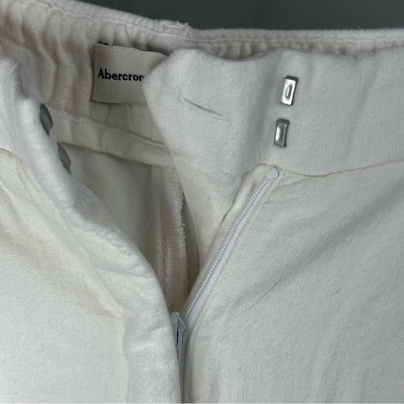 Abercrombie & Fitch Sloane White Wide-Leg Women's Pants size medium - Picture 4 of 7